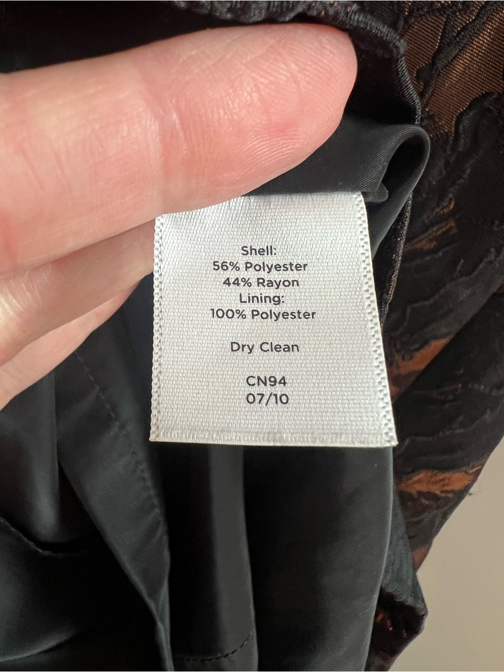 7 for $30 Talbots Sleeveless Black and Brown Floral Jacquard Dress - Picture 12 of 13